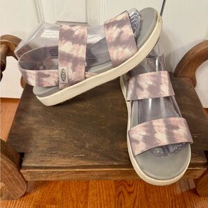 Women's KEEN Elle Backstrap - Fawn Tie Dye/Star White